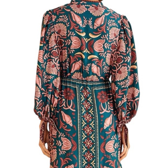 Farm Rio Teal Seashell maxi dress NWT - Picture 7 of 11